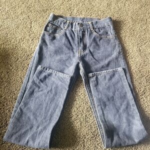Boy's Light Gray Straight Jeans